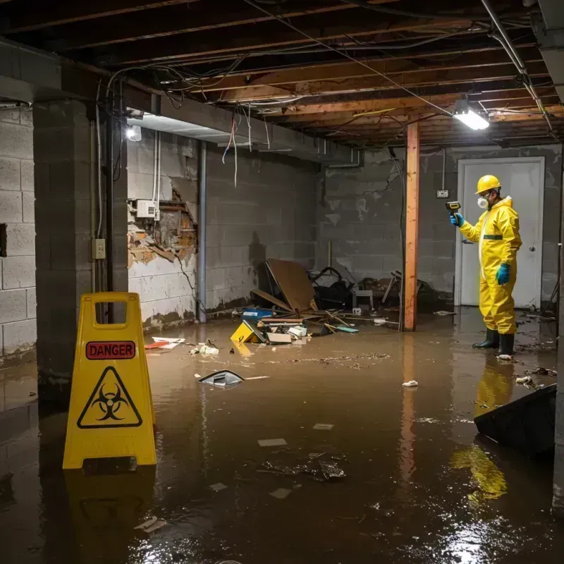 Flooded Basement Electrical Hazard in Marshall County, KY Property